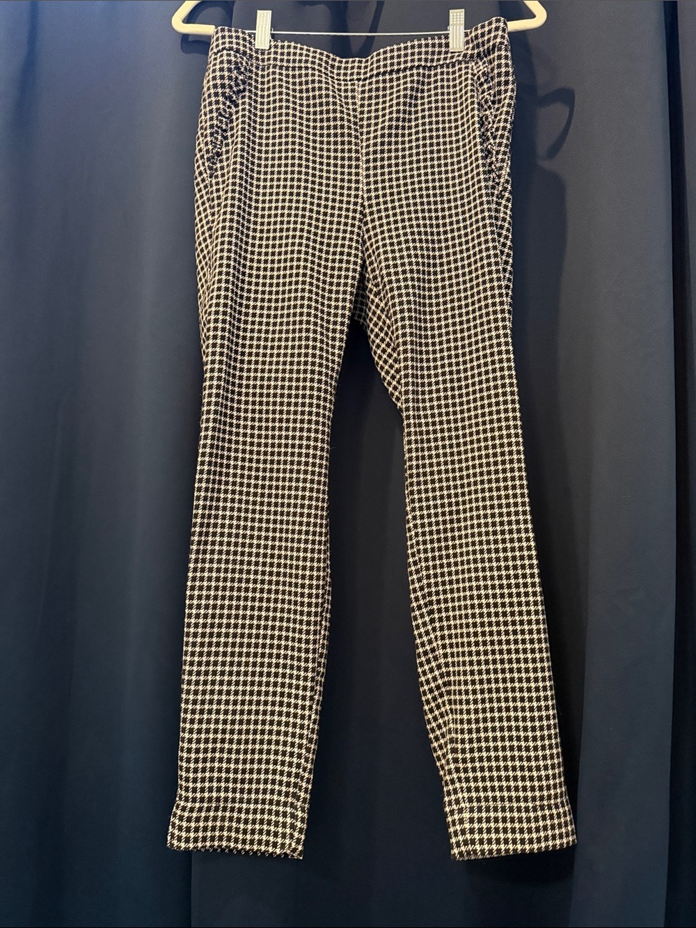 Black and White Houndstooth Dress Pants